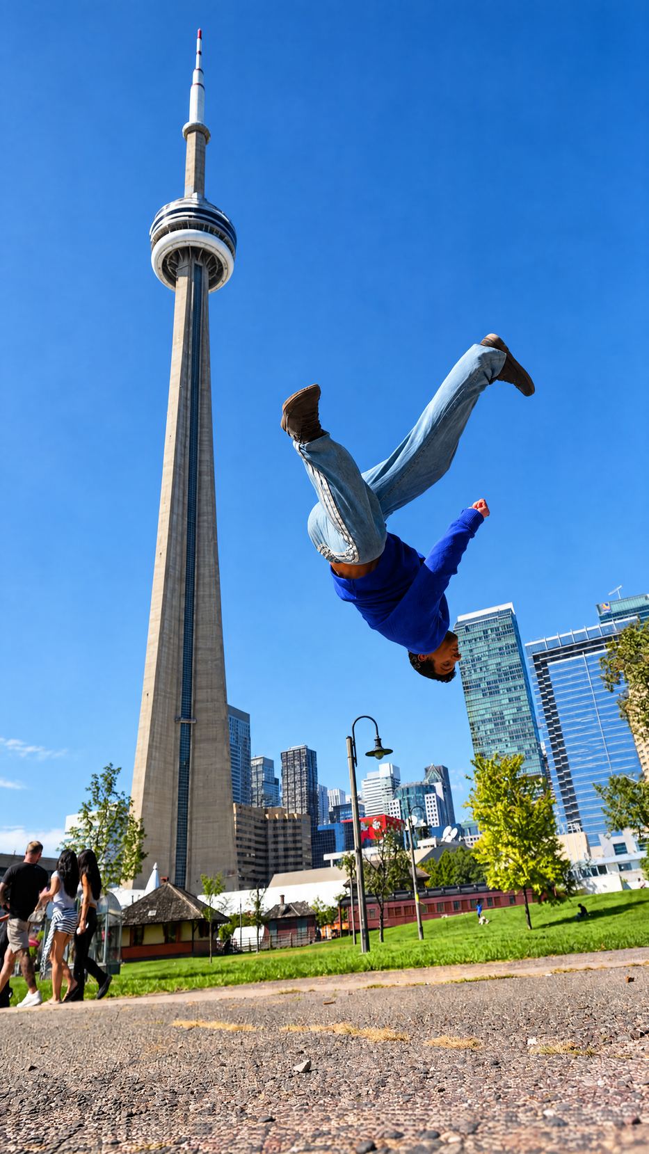 Backflip under the CN Tower